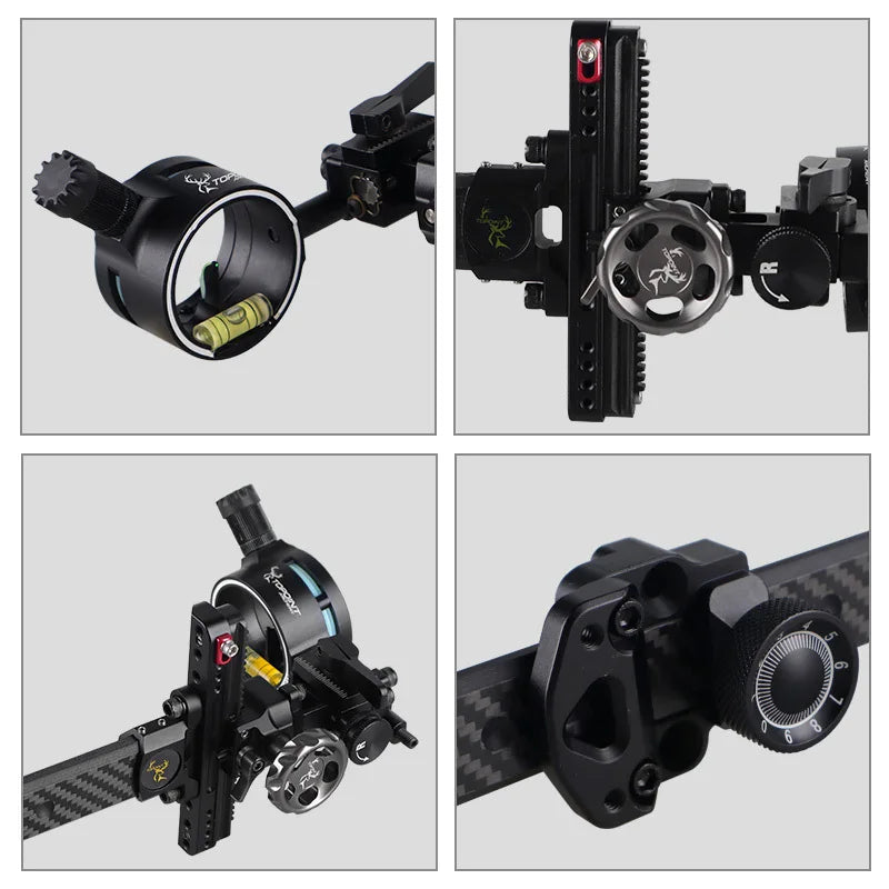 TX9610 Compound Bow Sight Single Pin Micro Adjustable 0 019 Fiber