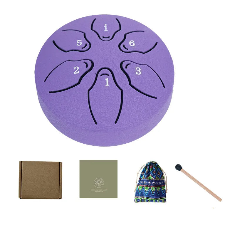 Steel Tongue Drum Portable Rain Hand Pan Percussion Musical