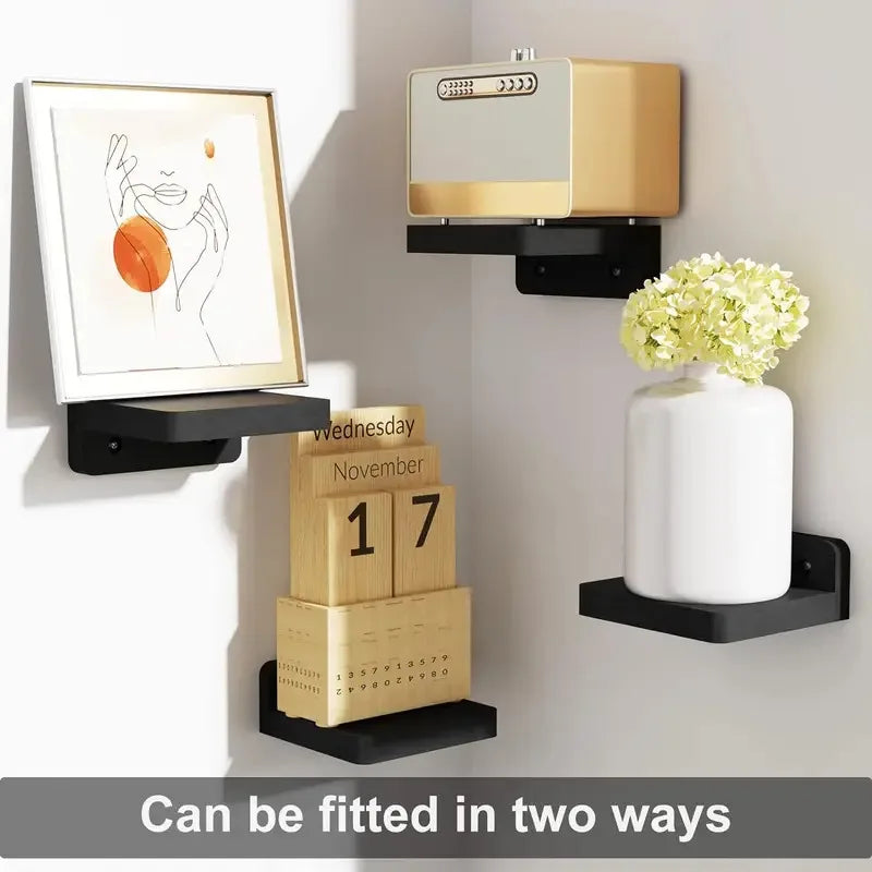 4-Pack Small Wood Floating Shelves – 5" Mini Wall Display Ledges