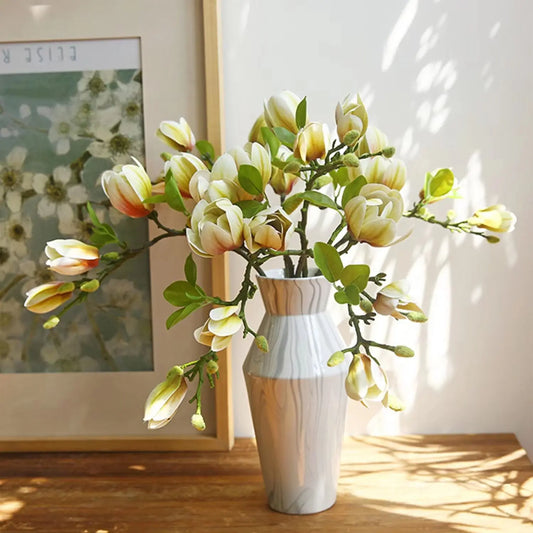 Silk Magnolia Artificial Flower Bouquet | Wedding & Home Decor Artificial Flower Bouquet Peaceful Pleasures Health and Wellness