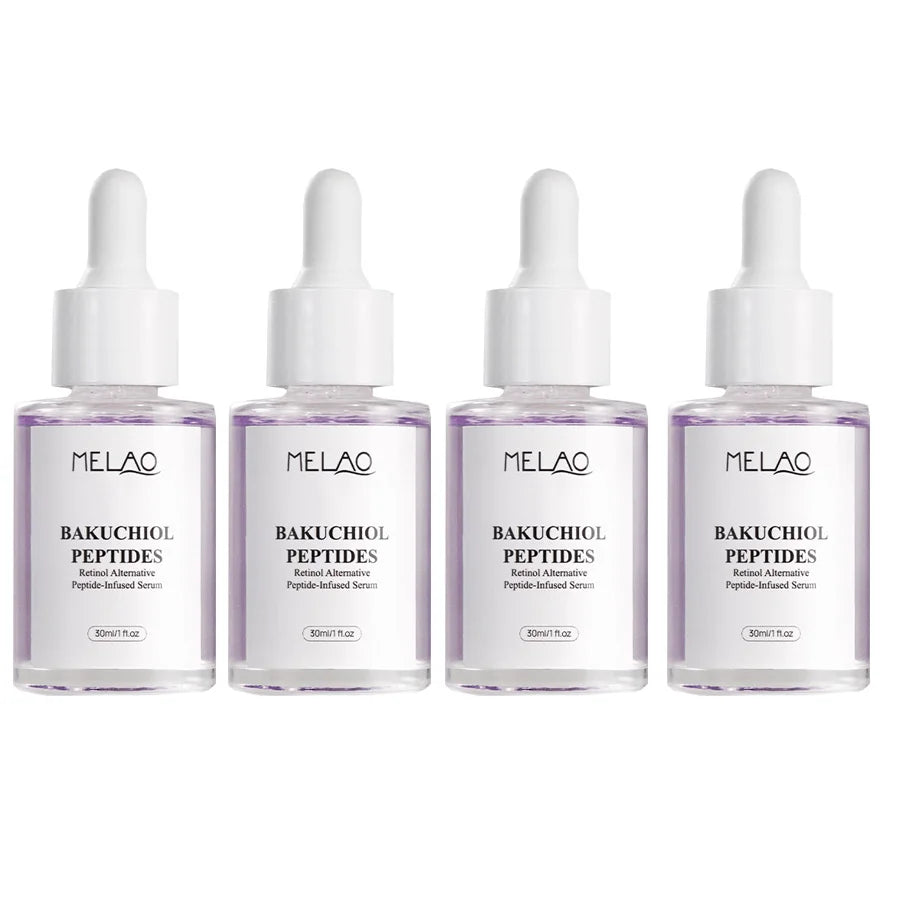 Bakuchiol Facial Rejuvenation Serum Anti Wrinkle Fade Fine Lines Firming Skin Elasticity Improve Radiance Face Hydrating Essence Peaceful Pleasures Health and Wellness 30mlx4 pieces