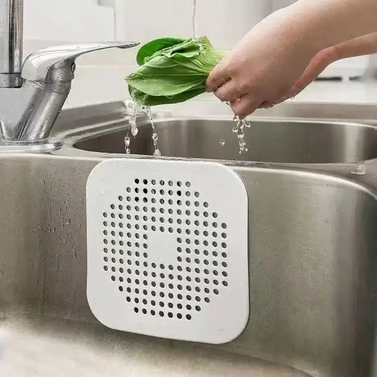 Silicone Sink Drain Strainer & Foldable Hair Catcher Filter Mat