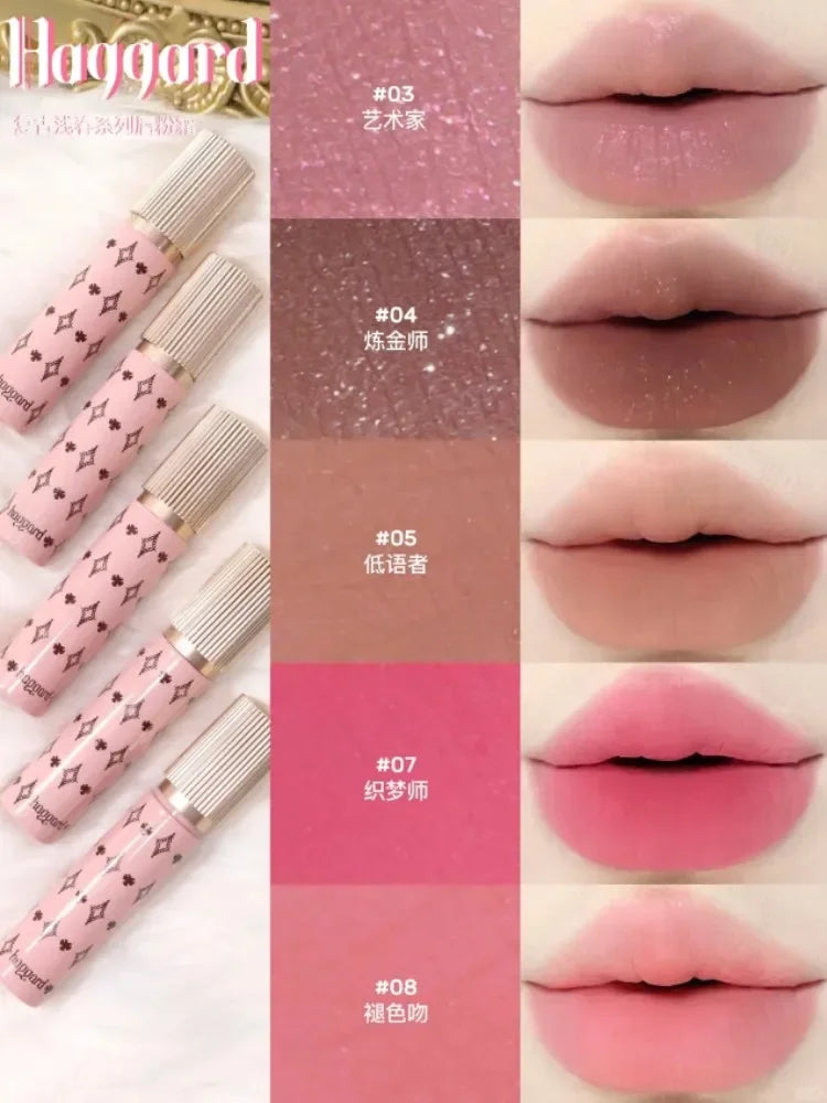 haggard Emo Monster Series Lip Powder Cream Non-Stick Cup Ultra High Color Matte Nude Soft Shimmer Lipstick Makeup Cosmetics Peaceful Pleasures Health and Wellness
