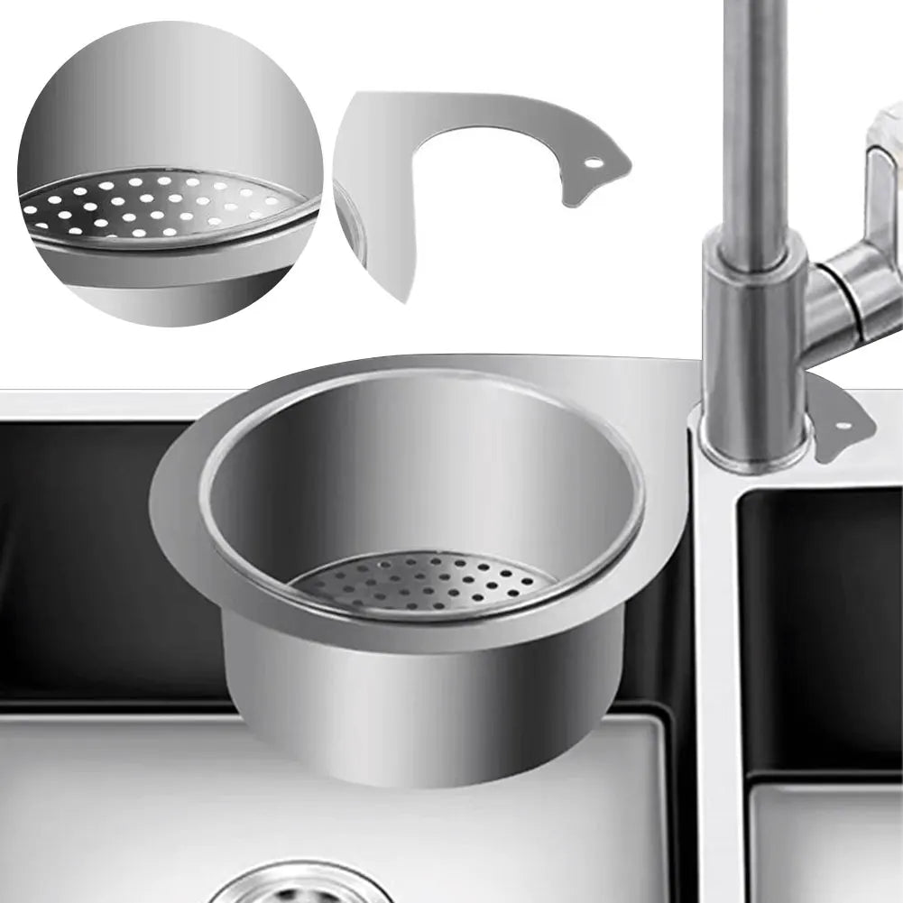 1/2 PCS Tap Hanging Filter Basket Stainless Steel Corner Sink Strainer Kitchen Sink Drain Basket Swan Drain Rack for Sink Peaceful Pleasures Health and Wellness