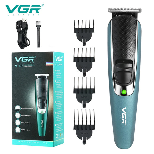 VGR 176 foreign trade oil head engraving scissors bald hair barber magic razor electric fader electric hair clipper cross-border Peaceful Pleasures Health and Wellness 176 usb