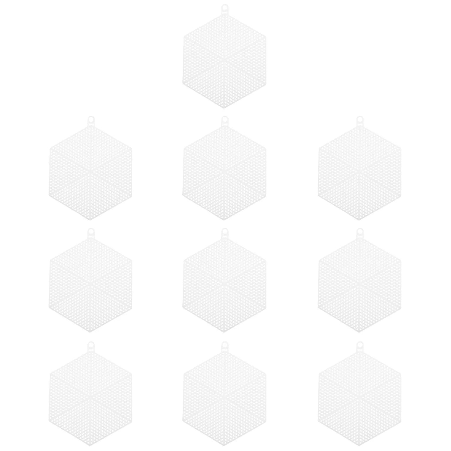 10Pcs White Plastic Mesh Sheets Embroidery Mesh Grid DIY Cross Stitch Yarn Crafting Sewing Handmade Craft Canvas Peaceful Pleasures Health and Wellness