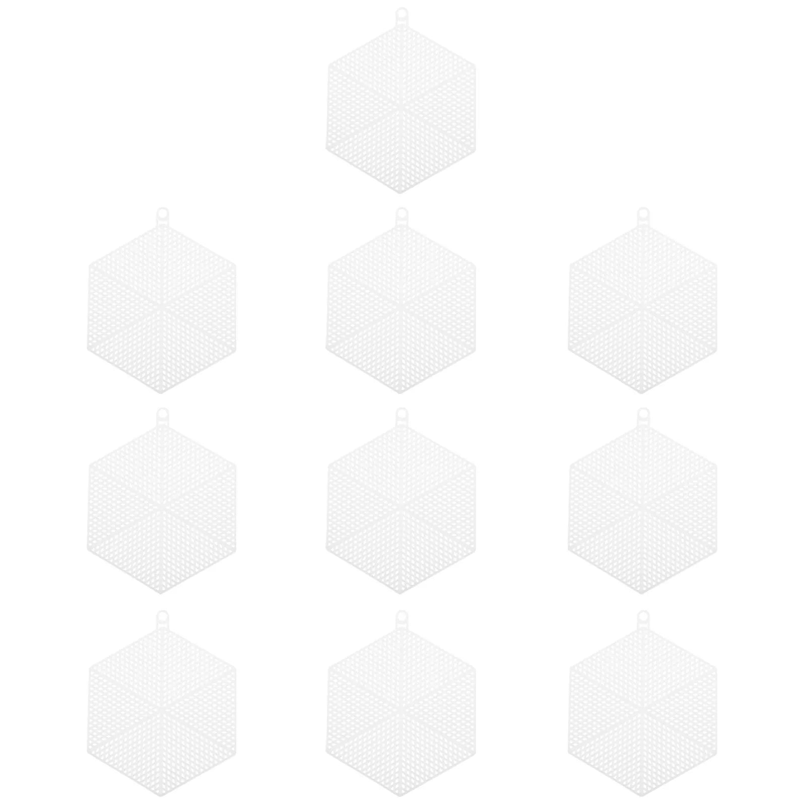 10Pcs White Plastic Mesh Sheets Embroidery Mesh Grid DIY Cross Stitch Yarn Crafting Sewing Handmade Craft Canvas Peaceful Pleasures Health and Wellness