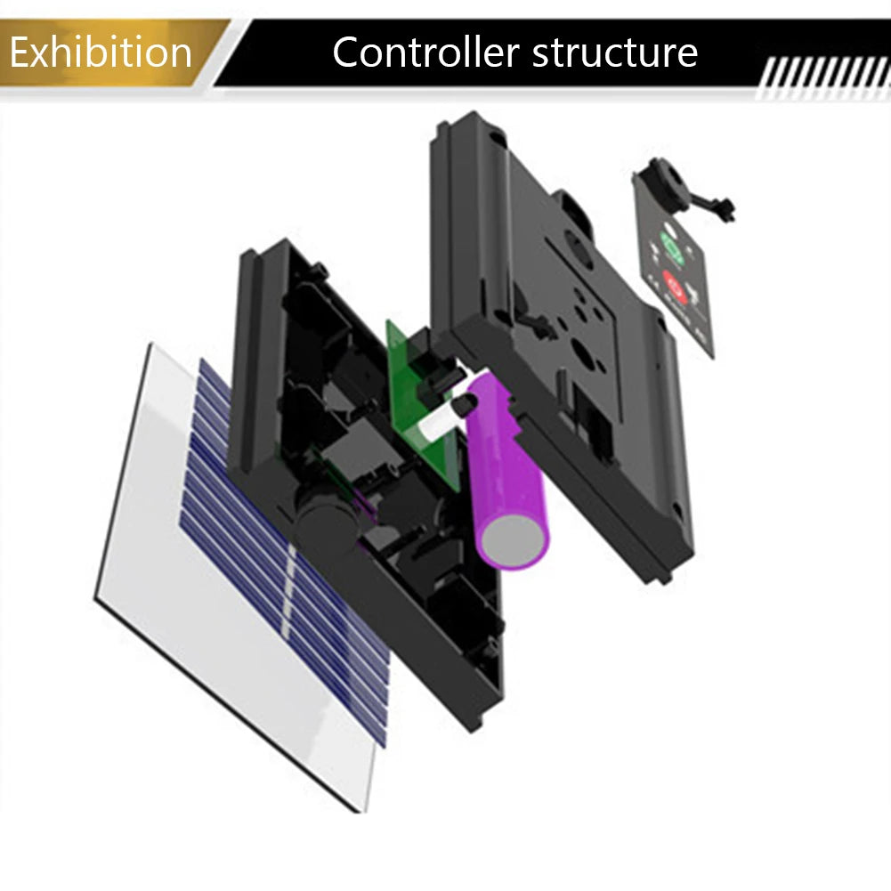 Solar String Light Control Box Kit 1200mAh Lithium Battery Panel for 3.7V 24V LED String Lamp DC Charging With Remote Control Peaceful Pleasures Health and Wellness