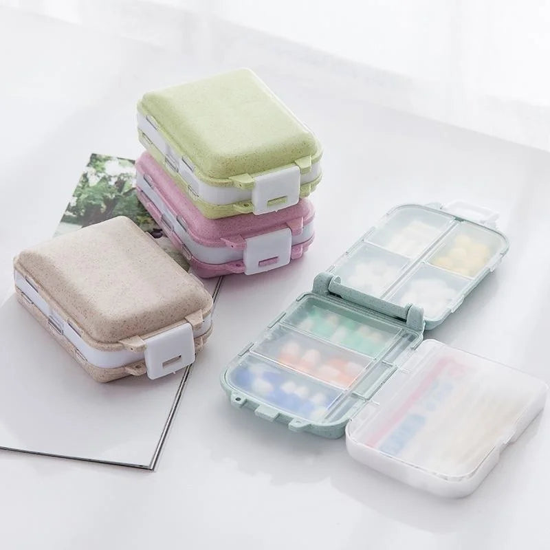 1Pc Portable Mini Pill Box Medical Kits Vitamin Pills Box Storage Box Pill Container Health Travel Supplies Peaceful Pleasures Health and Wellness