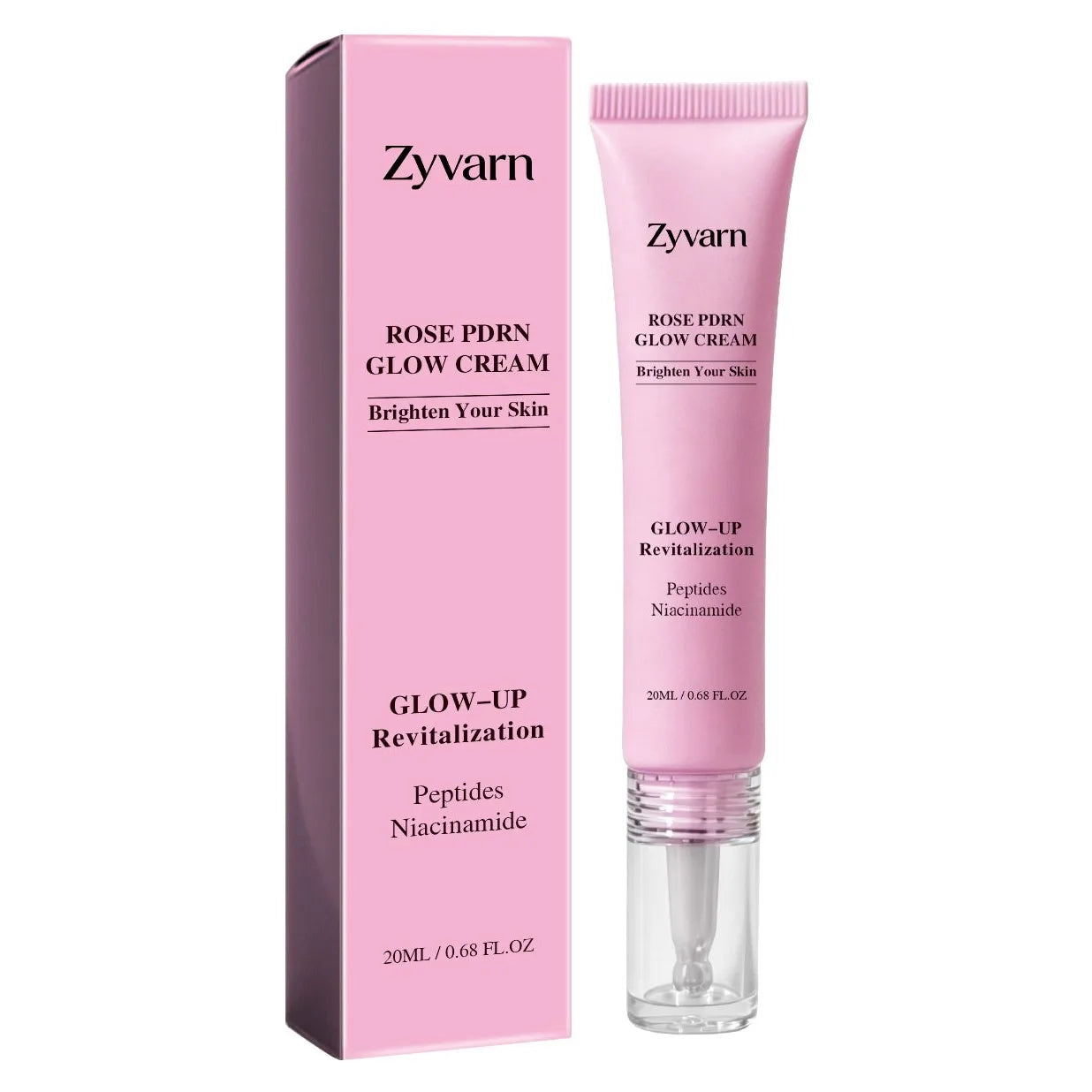 Pure Rose PDRN Glow Boost Cream Rejuvenating Long-lasting Hydration for Natural Radiant Skin Nicotinamide & Peptide Facial Cream Peaceful Pleasures Health and Wellness 20g Boxed