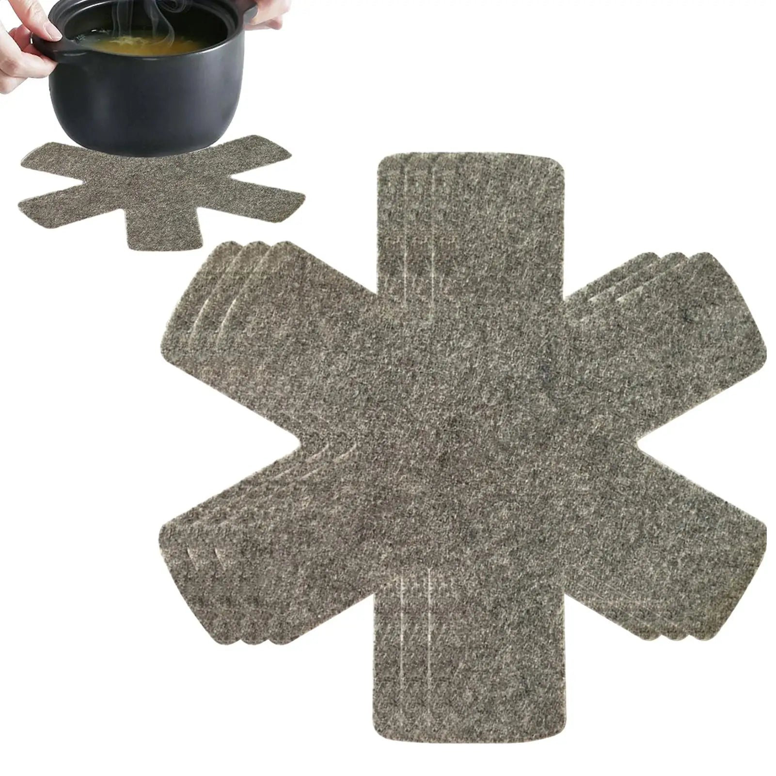 Pot and Pan Protectors Pot Dividers Pad Non-woven Pans Separator Pads for Protecting Separators Pads Cookware Peaceful Pleasures Health and Wellness