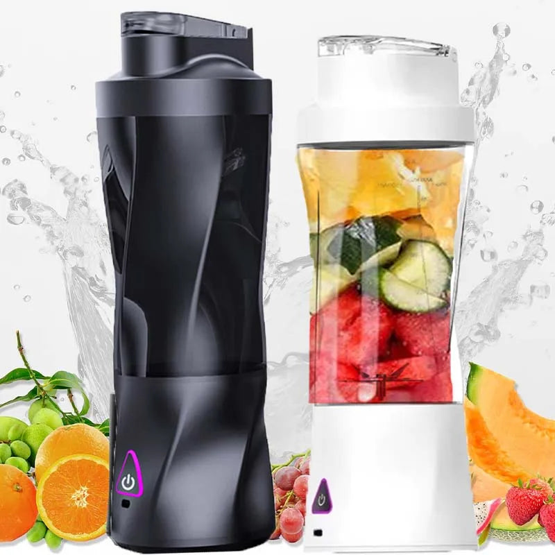 Built-in Battery 6-leaf Cutter Head USB Charging Silent Motor Automatic Cleaning Portable Fruit Juicer Electric Juicer Peaceful Pleasures Health and Wellness