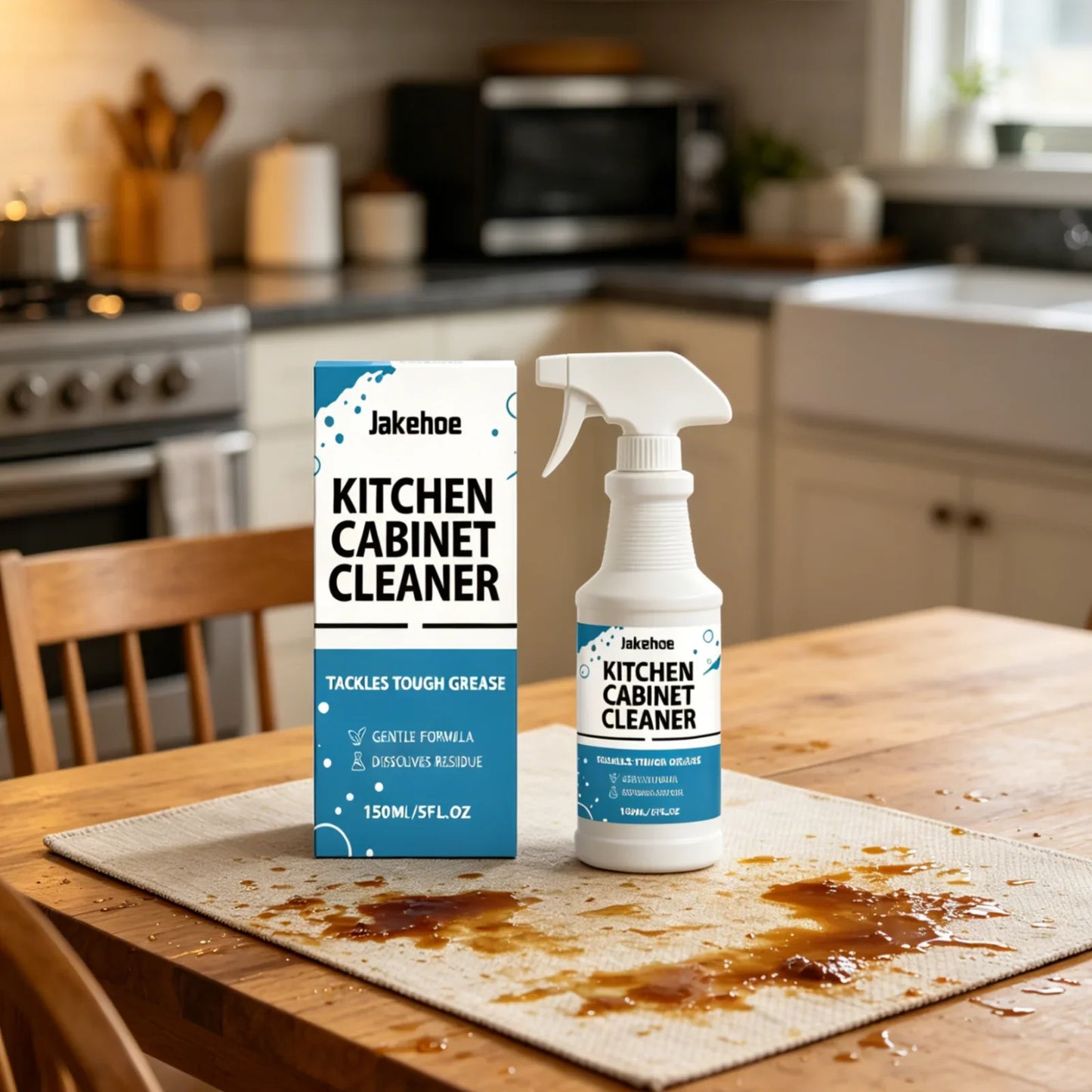 Jakehoe Kitchen Degreaser Foam Spray – Oil Stain Remover 150ml