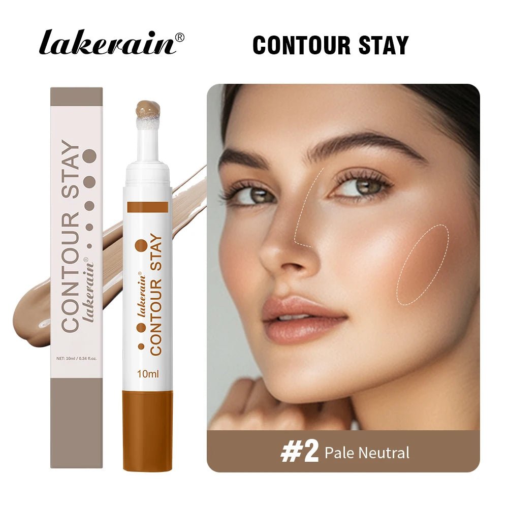 Face Contour Stick Long Lasting Makeup Silky-smooth Texture 3D Contour Blush Stick Concealer Cream Makeup Tool Cosmetics Peaceful Pleasures Health and Wellness Pale Neutral