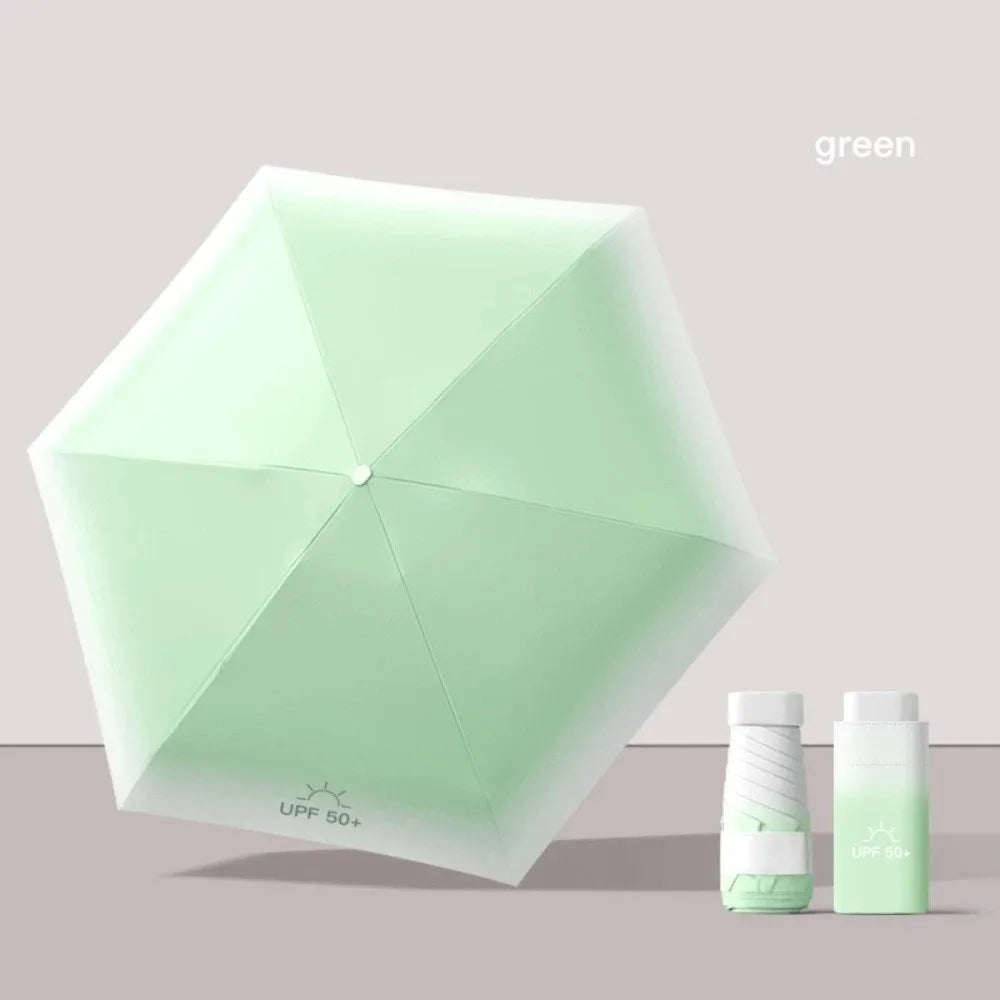 Portable Ultraviolet Protection Pocket Rain Umbrella Ultralight Dual Use Sun Umbrella Wind Resistant Mini Pocket Parasol Outdoor Peaceful Pleasures Health and Wellness 2 8K iron