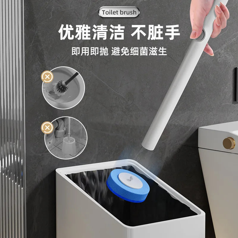 Disposable Toilet Brush – Soluble Replaceable Cleaning Heads