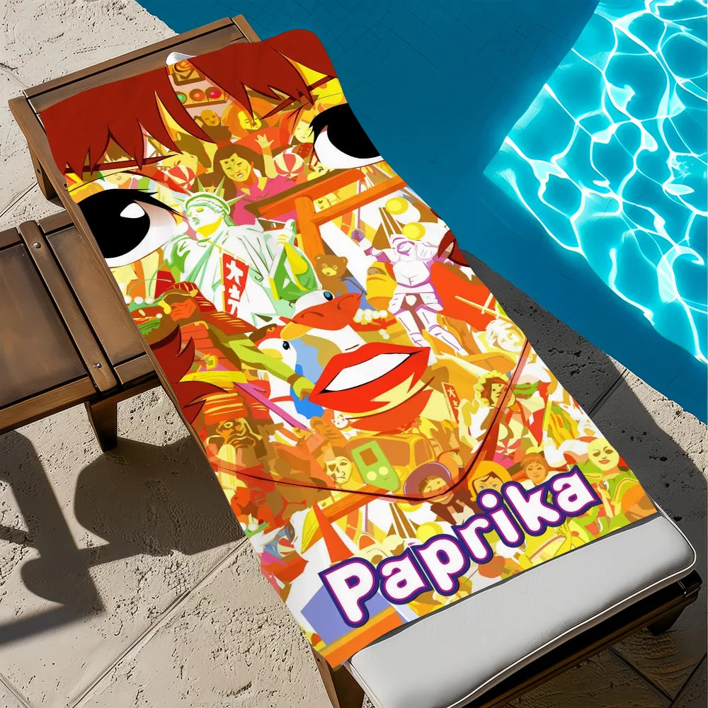 Anime Paprika Quick-Dry Beach Towel | Soft Pool & Travel Towel Quick-Dry Beach Towel Peaceful Pleasures Health and Wellness z7 STJ90x180CM