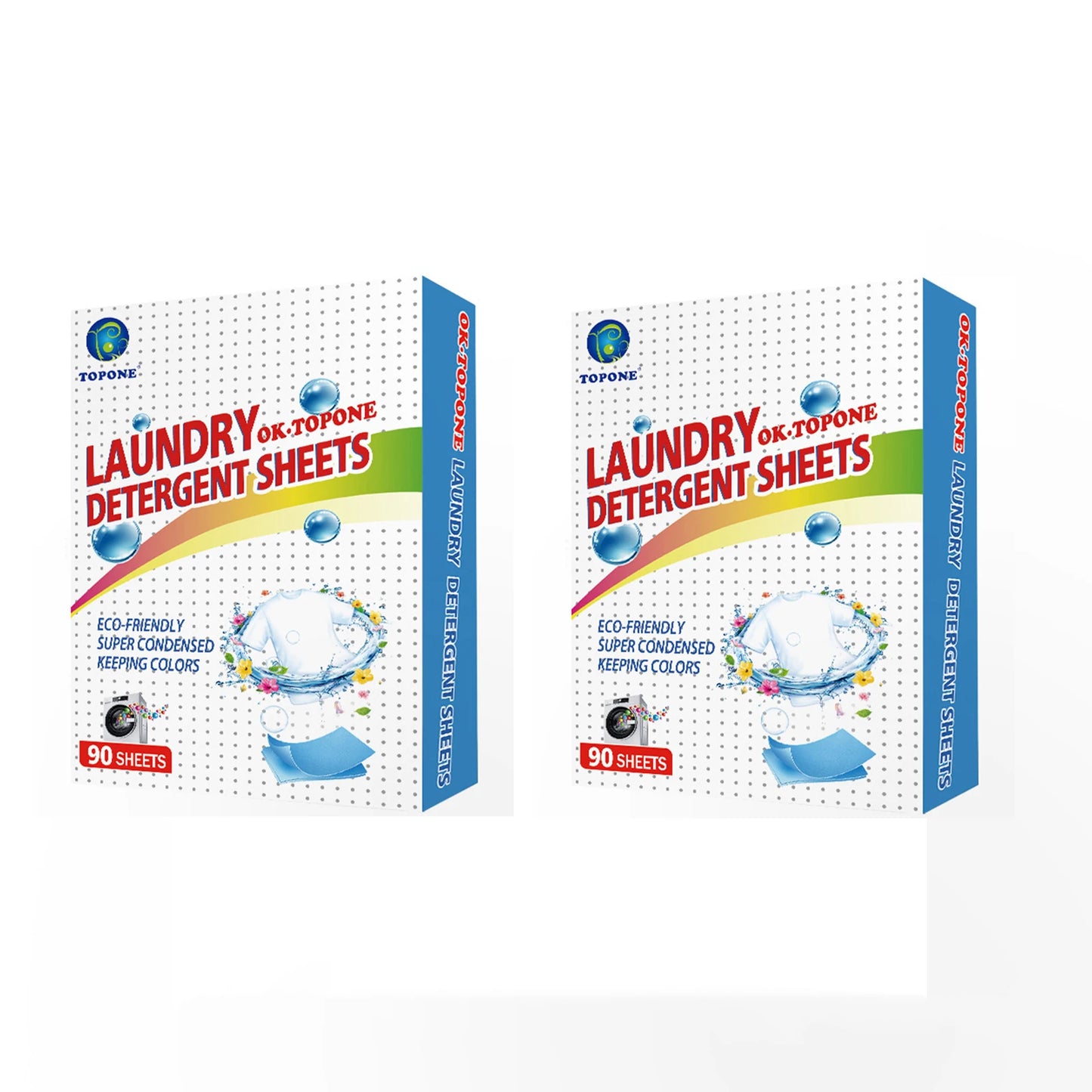 90 pcs Washer Sheets Detergent Laundry Sheets Eco-Friendly Laundry Soap No Waste Laundry Detergent Stain Remover Liquid Peaceful Pleasures Health and Wellness 2PCS