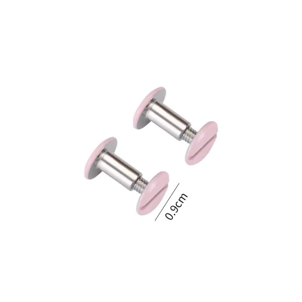 Colorful Detachable Metal Spiral Rings Binder Clip High Quality Diary A8 Paper Binder Clips DIY Album Loose Leaf Ring Office Peaceful Pleasures Health and Wellness Pink-2PCS