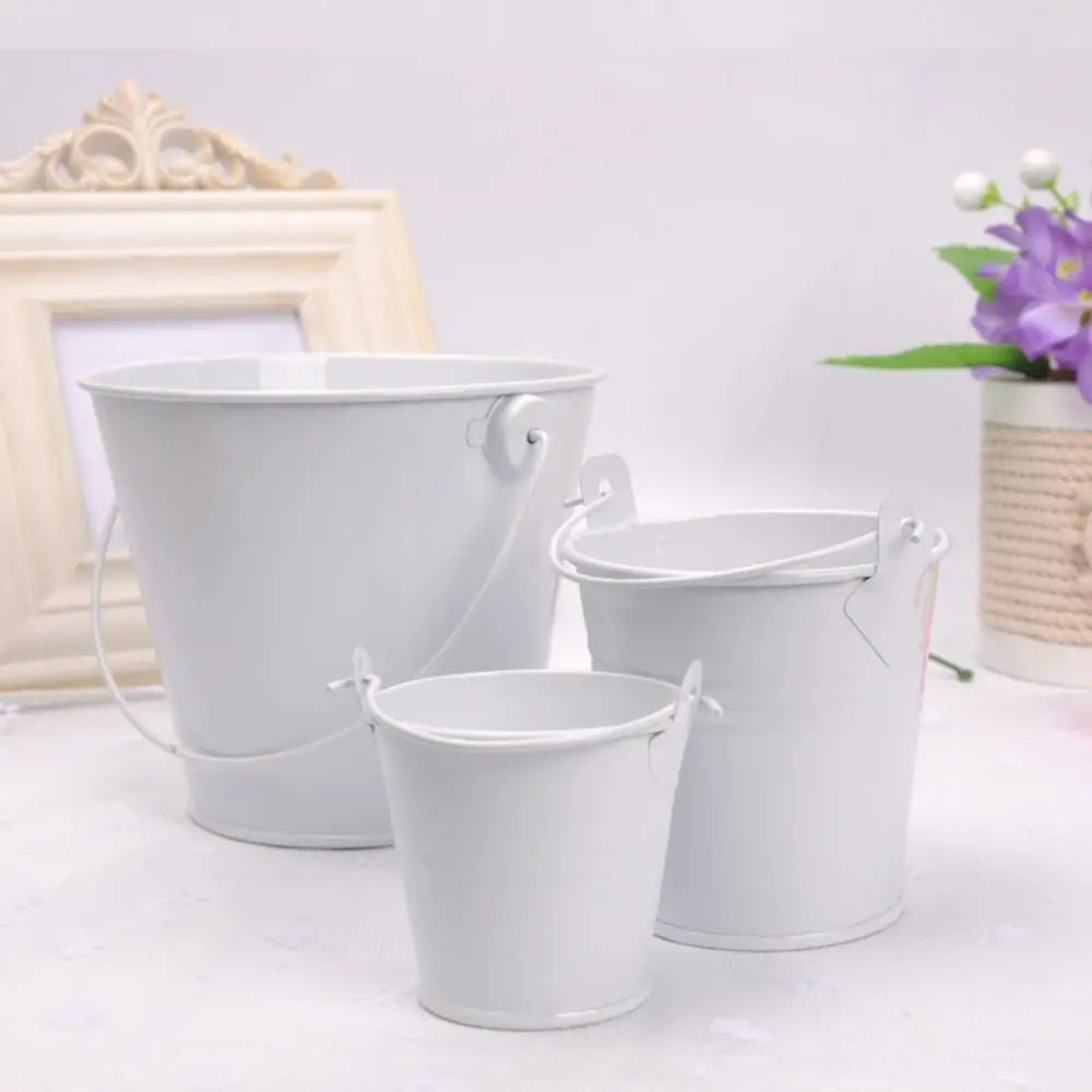 Vintage Tinplate Hook Flower Pot | Mini Pastoral Garden Planter