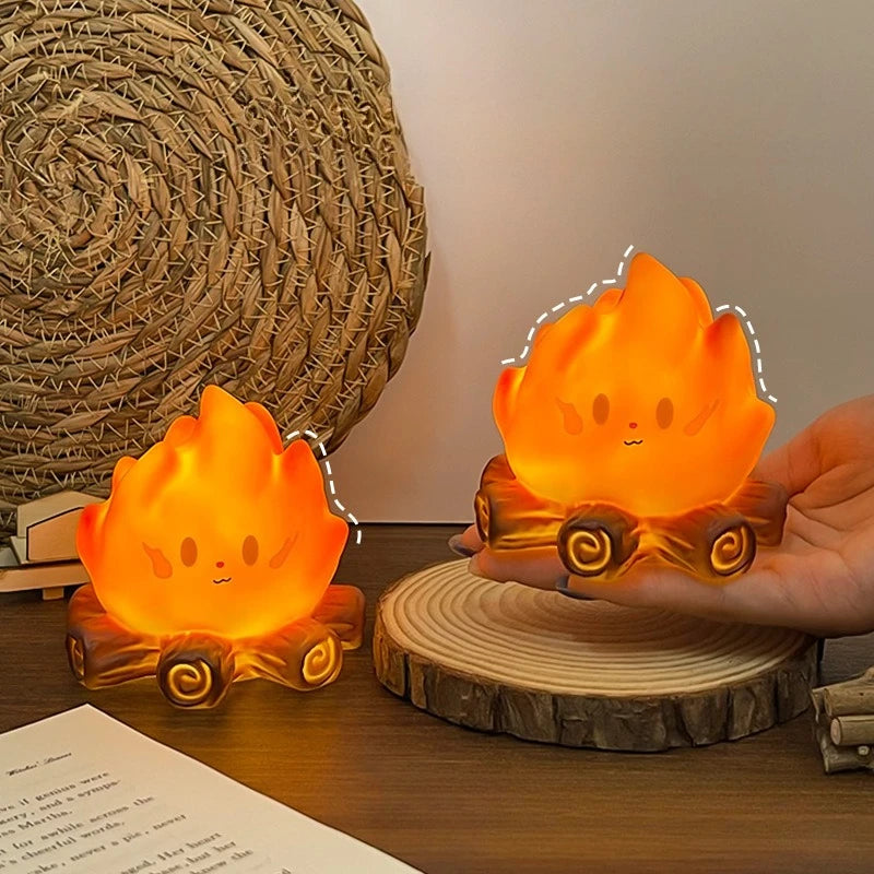 Cartoon Flame LED Night Light – Warm Bedside Candle Decor LED Night Light Peaceful Pleasures Health and Wellness