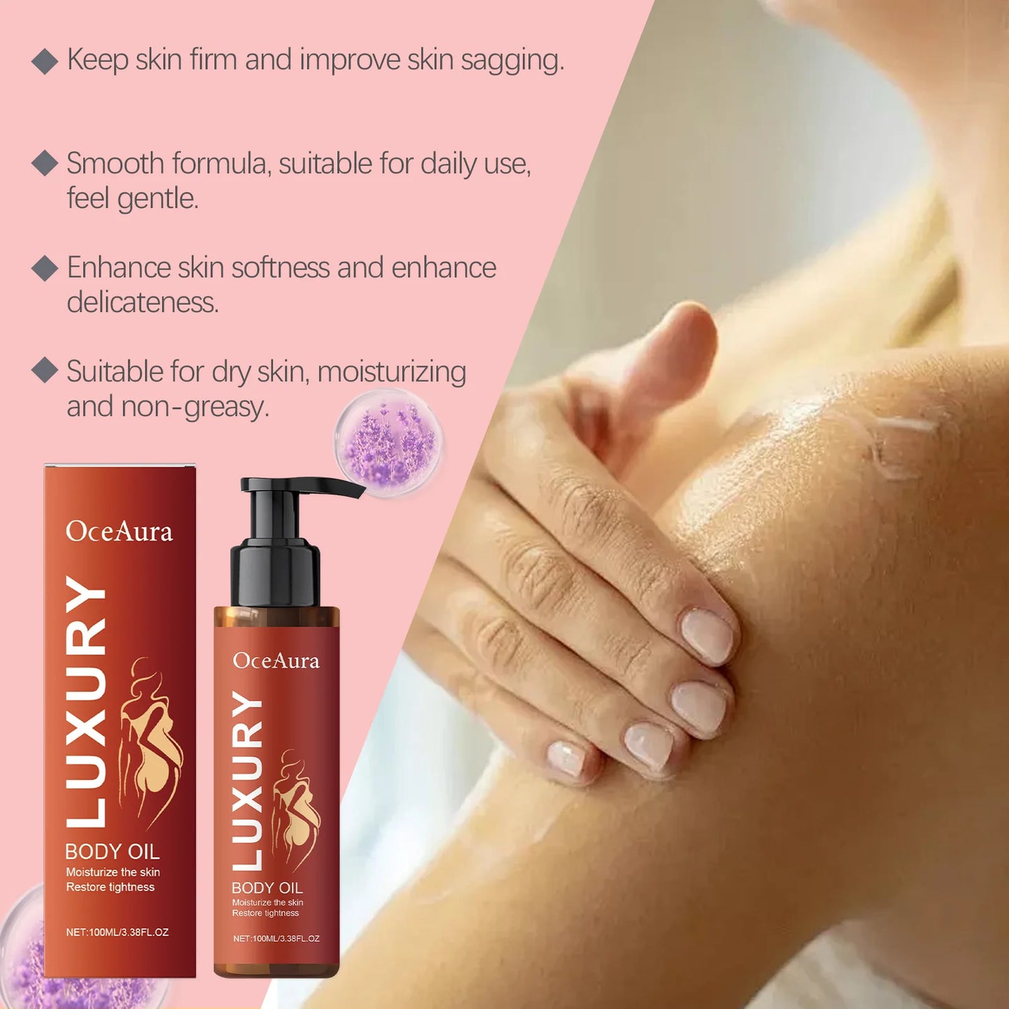 OceAura Rosehip Coffee Firming Body Oil – Deep Moisture 100ml
