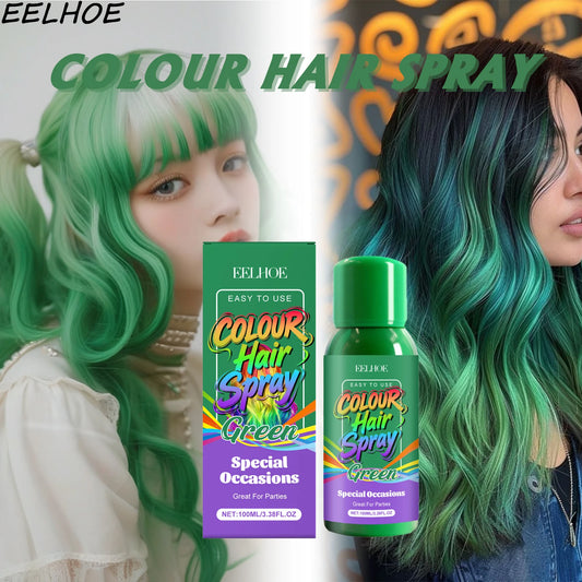 Green Temporary Hair Spray Quickly Create Vibrant Green Hair Color Convenient and Easy to Operate Fashionable Colour Hair Spray Peaceful Pleasures Health and Wellness