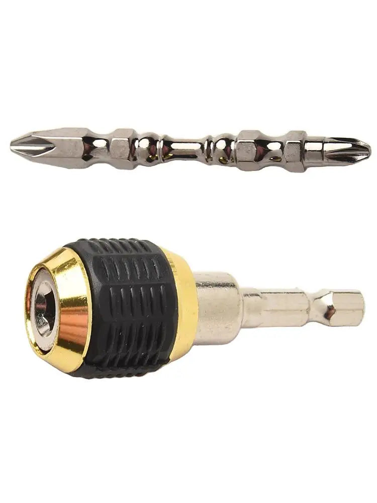 Drill Chuck Screwdriver Hex Shank Quick Change Adapter Double Head