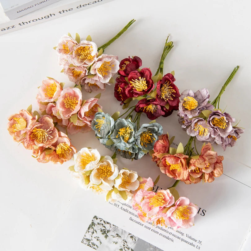 Artificial Silk Plum Blossom Flowers | Home & Party Decor