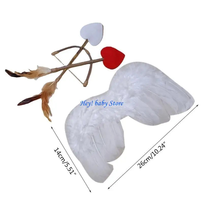 Baby Angel Cupid Costume Set | Wings Bow & Arrow Photo Props