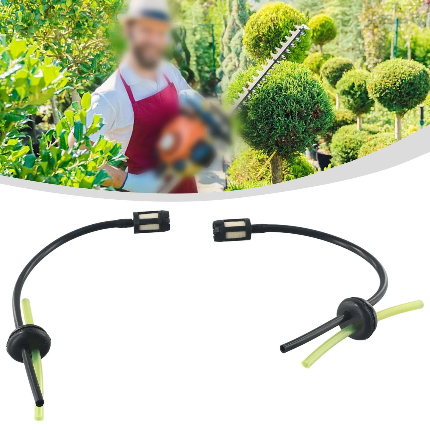 2 Sets Fuel Filter Hose Seal Priming Bulbs Brushcutter Hedge Trimmer