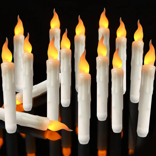 LED Flameless Taper Candles Battery Operated | Set of 6–36 Flameless Taper Candles Peaceful Pleasures Health and Wellness