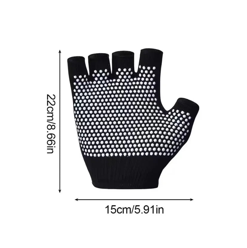 Women's Half Finger Anti-Slip Yoga Gloves | Pilates & Cycling