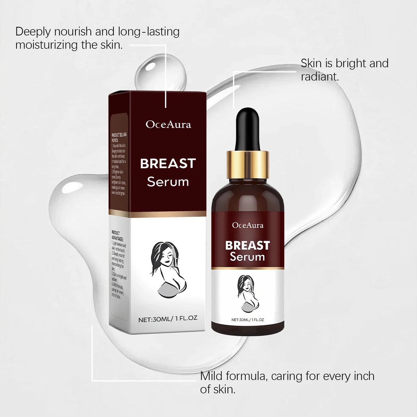 Breast Enlargement Serum Plumping Firming Lifting Prevent Sagging Chest Enhancer Boobs Bigger Improve Elasticity Sexy Body Care Peaceful Pleasures Health and Wellness