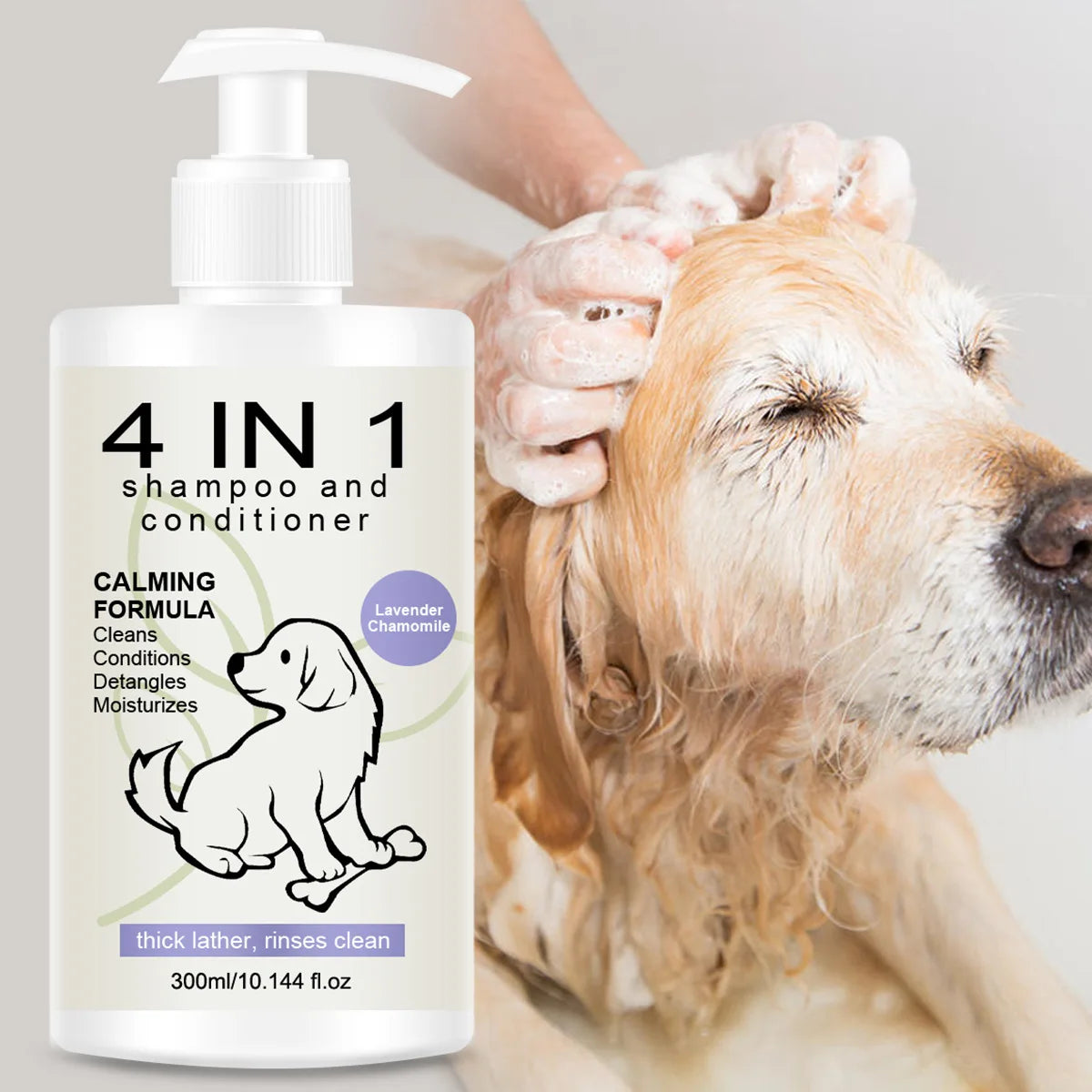 4 in 1 Pet shampoo and conditioner Special shampoo for dogs and cats Keep pets clean and fragrant to prevent hair loss Peaceful Pleasures Health and Wellness