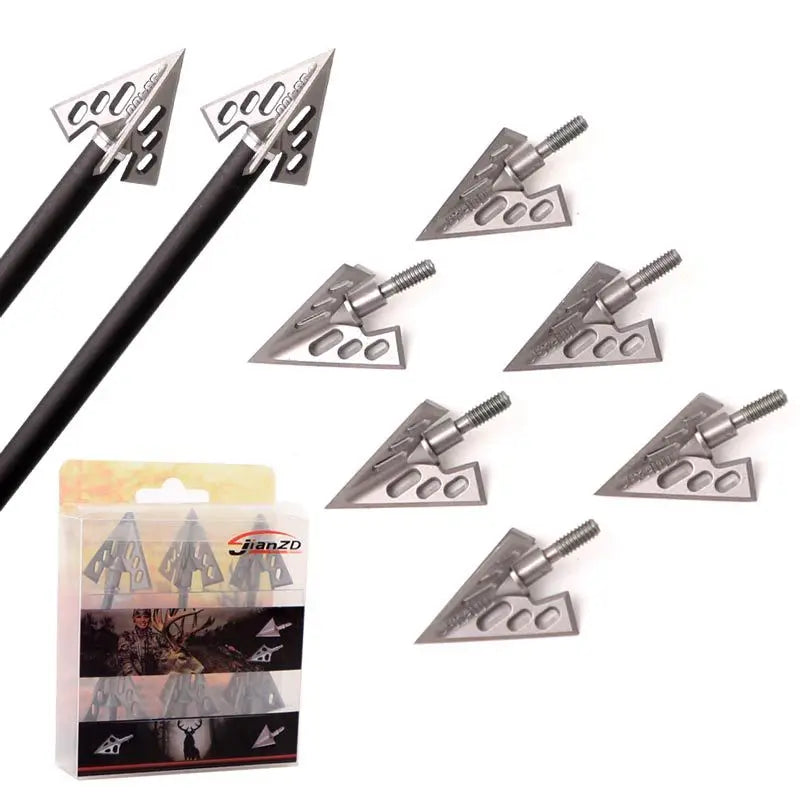 Archery Arrowheads Shooting Hunting Broadhead Points 100Grain 3-Blade