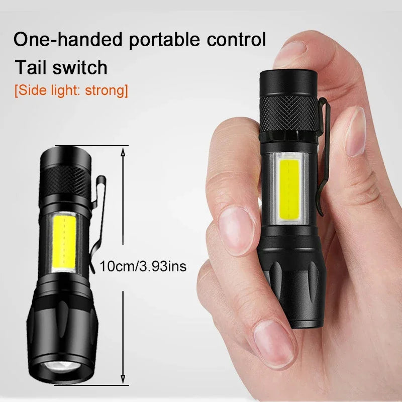 Mini LED Rechargeable Flashlight 800LM USB Torch | Waterproof