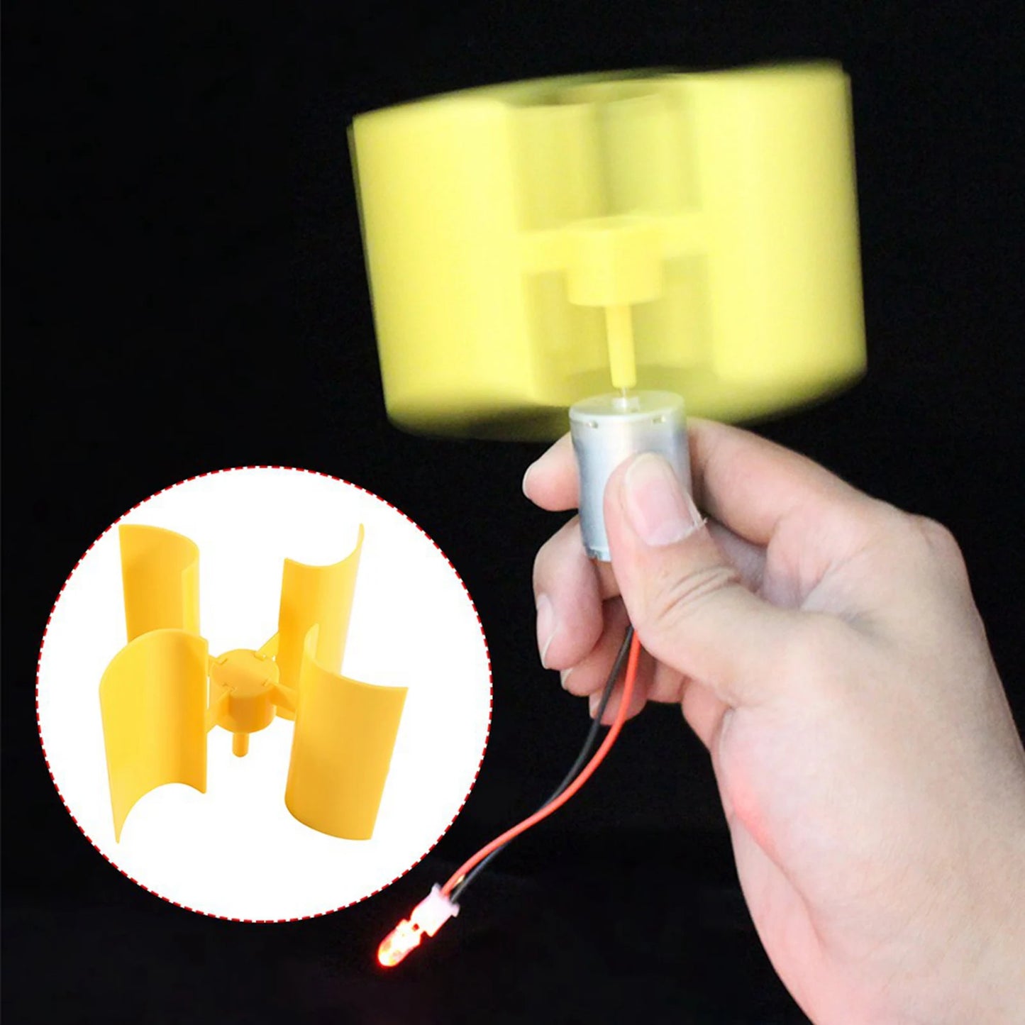DIY Kit Small Motor Vertical Wind Turbines Blades Breeze Electricity Generator Vertical Wind Generator Science Model Wind Energy Peaceful Pleasures Health and Wellness