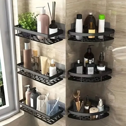 Bathroom Storage Rack, Bathroom Shelves, No-Drill Wall Mount Corner Shelf, Shower Storage Rack Holder Peaceful Pleasures Health and Wellness