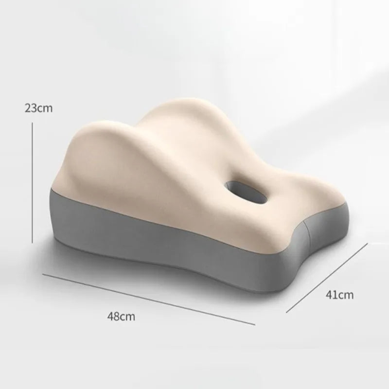 Multi-Functional Ergonomic Bed Pillow Bedroom Furniture Memory Foam Waist Cushion Cushion Tummy Pillow Wedge-shaped Pillow Peaceful Pleasures Health and Wellness Beige