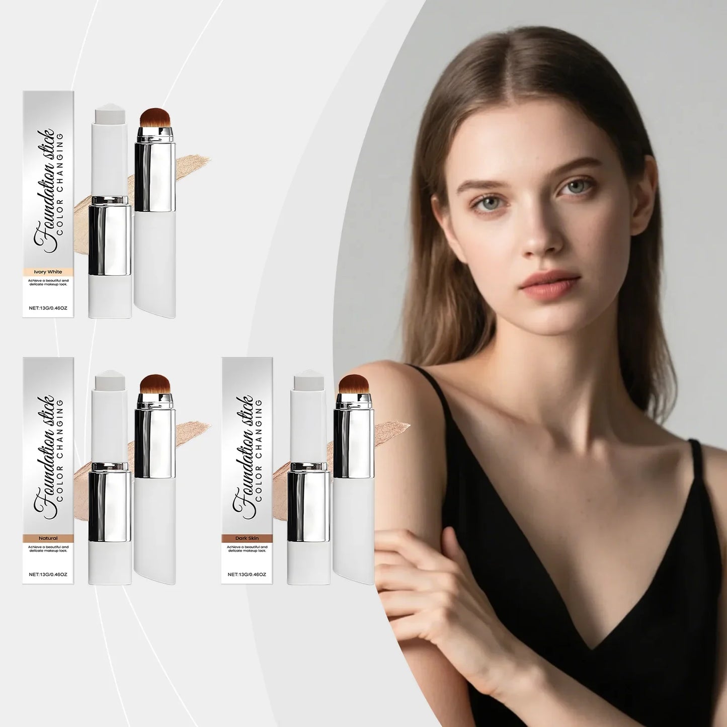 2-in-1 Color-Changing Foundation & Concealer Stick | Full Coverage