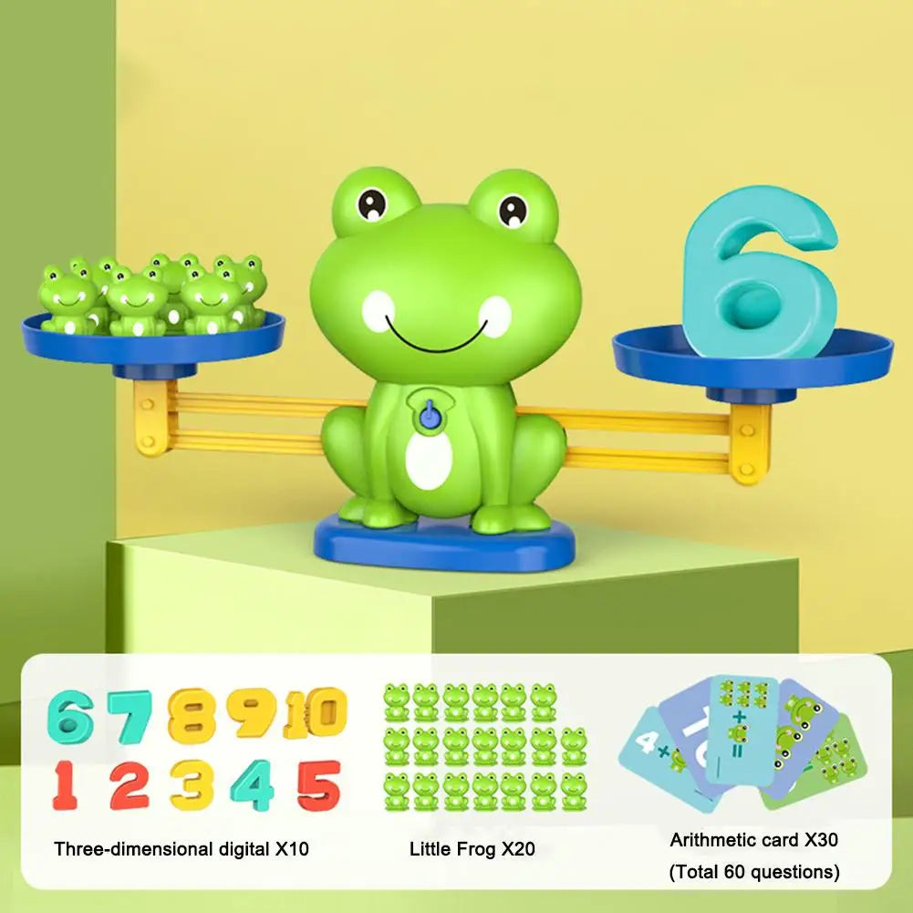 Frog Math Balance Scale | Montessori Counting Toy Ages 3–6