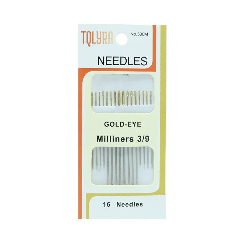 Sewing Needles 16 Gold Tail 3/9 Multi purpose Hand Sewing Needles Fine Carbon Steel Hand Sewing Needles Peaceful Pleasures Health and Wellness 16pcs