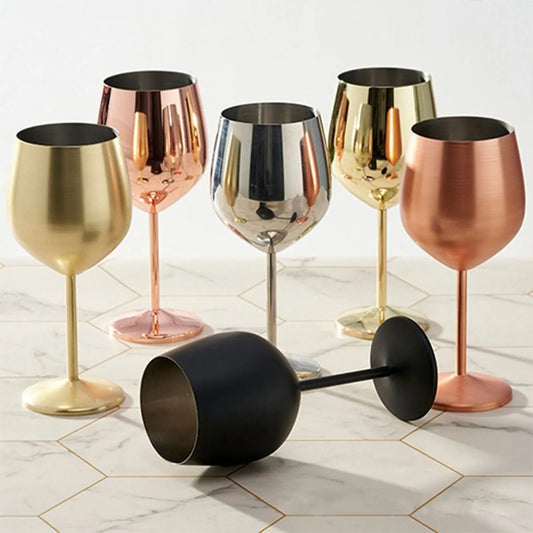 Stainless Steel Wine Glass Shatterproof Metal Glasses Red Wine Glasses Cocktail Glasses For Dinner Party Bar Champagne Flutes Peaceful Pleasures Health and Wellness