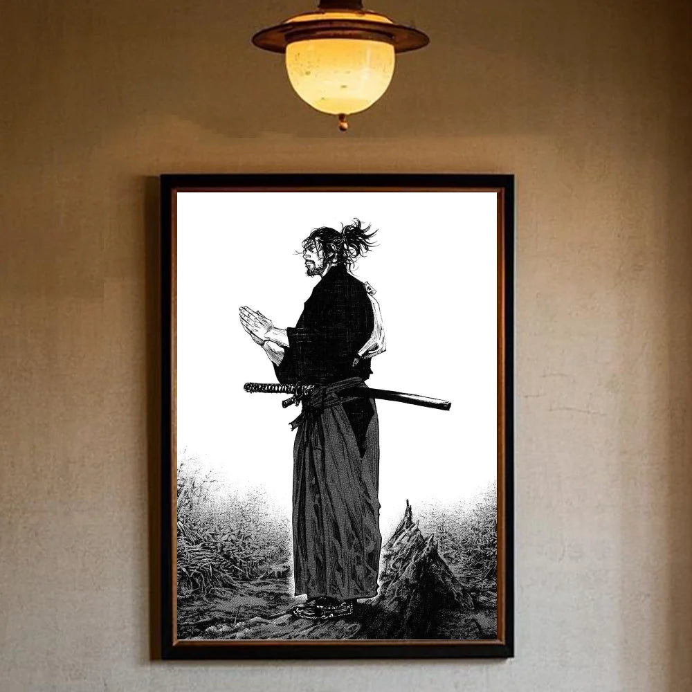 Vagabond Manga Poster – HD Waterproof Sticky Wall Art Decor Manga Wall Poster Peaceful Pleasures Health and Wellness