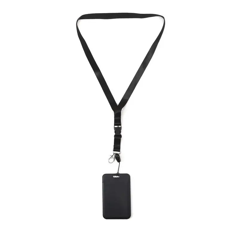 Retractable Badge Holder Reel Clip Work ID Card Holder Keychain Style Easy Pull Badge Reel for Lanyard Key Card Accessories Peaceful Pleasures Health and Wellness Black