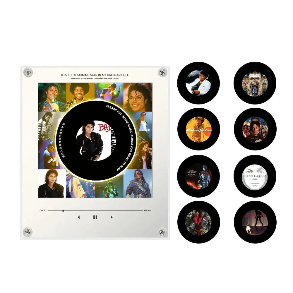 NFC Vinyl Mini Music Player – Fridge Magnet LED Night Light