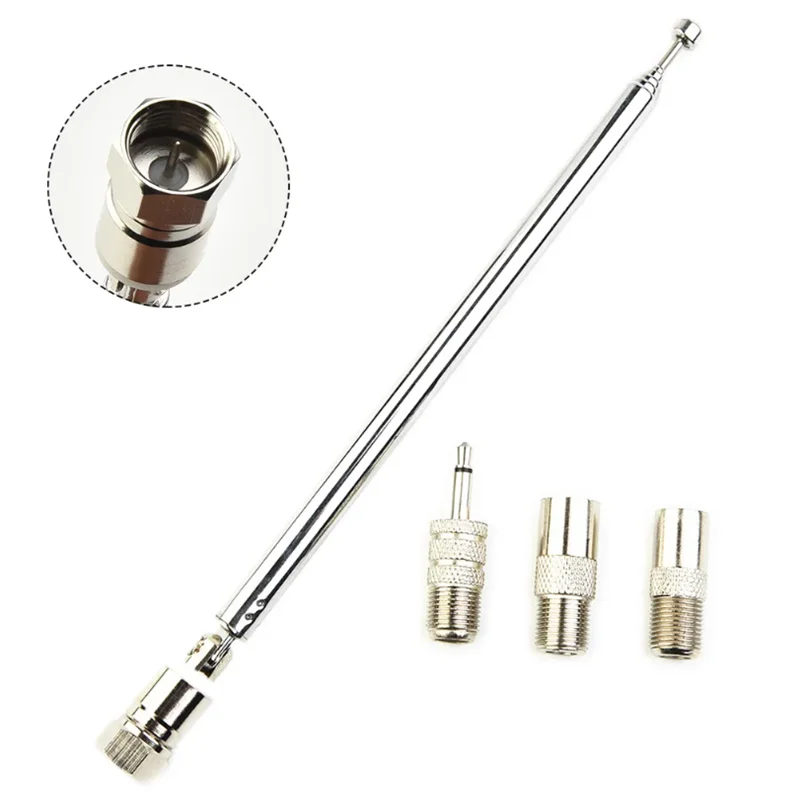 Telescopic DAB FM Radio Aerial Adapter F-Male Connector AV Receiver Mini System Antenna Accessory Peaceful Pleasures Health and Wellness