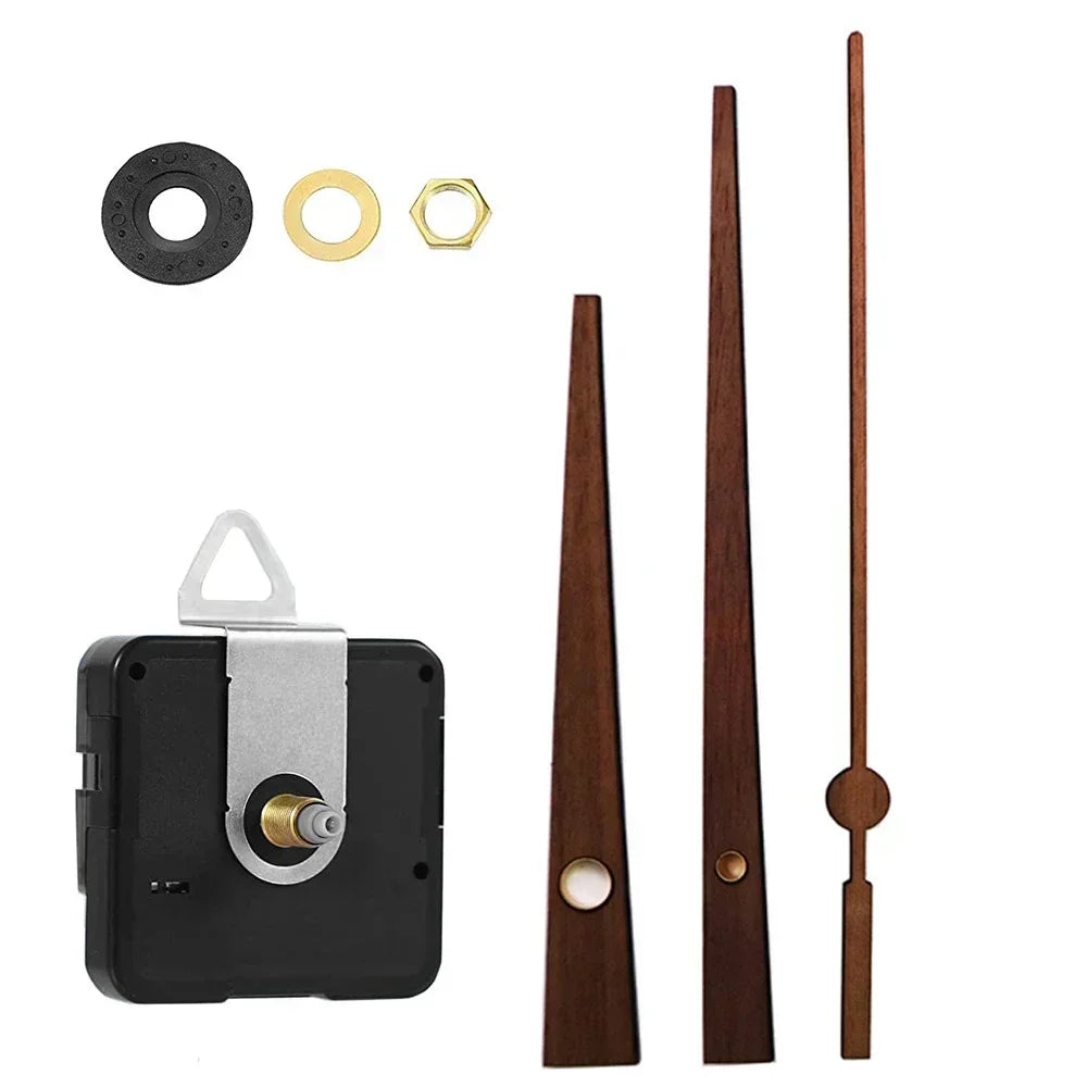 Black Walnut Traced Replacement Hands Atomic Quartz Silent Controlled Wall Clock Movement Mechanism DIY Set Accessories Peaceful Pleasures Health and Wellness A
