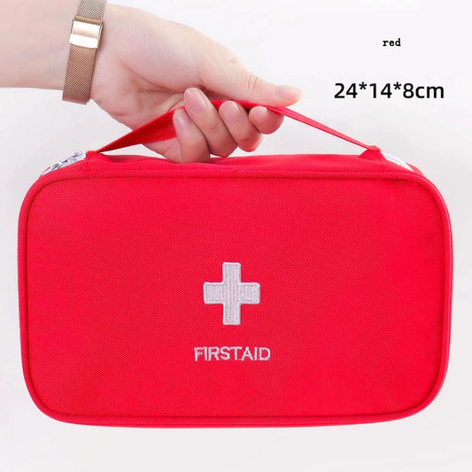 Storage Bag Primary School Student Epidemic Prevention Bag Travel Portable First Aid Kit Emergency Outdoor Bag Peaceful Pleasures Health and Wellness red